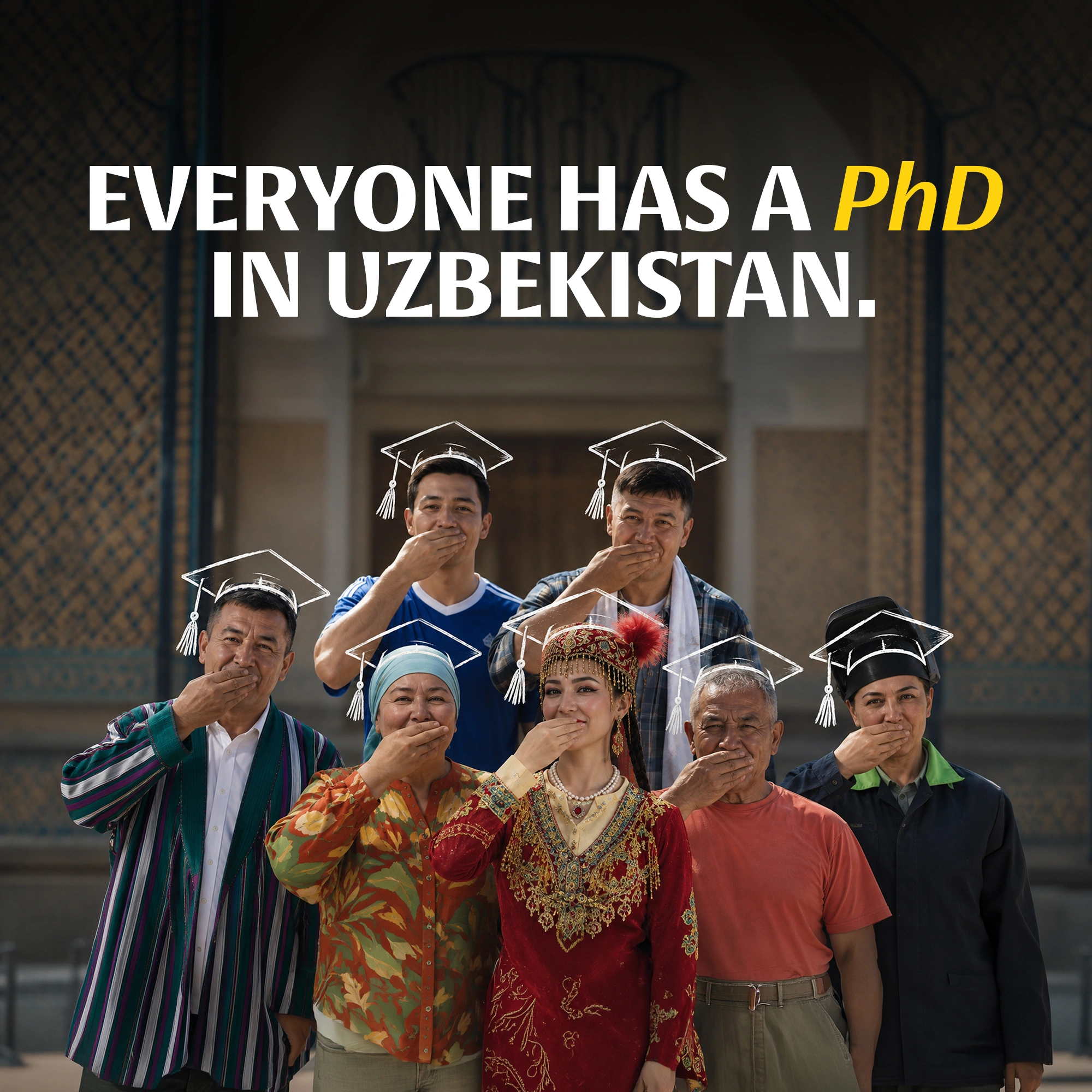 EVERYONE HAS A PhD IN UZBEKISTAN