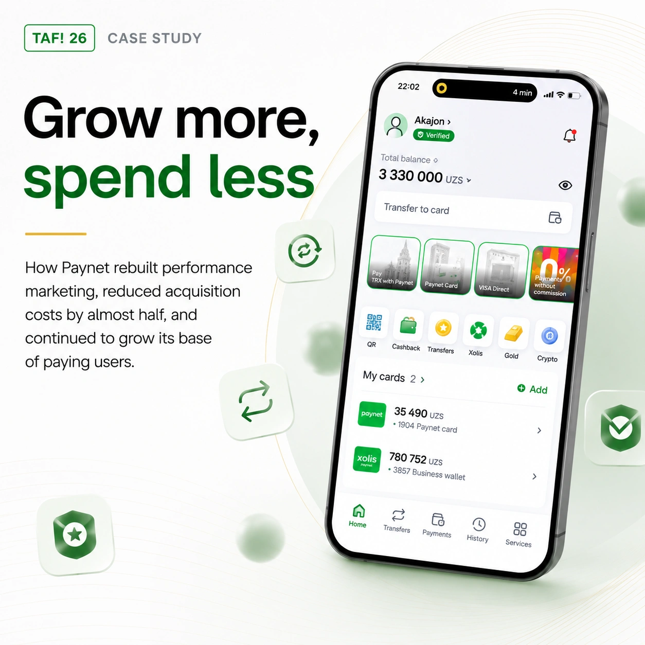 "Paynet: Больший рост при меньших тратах"